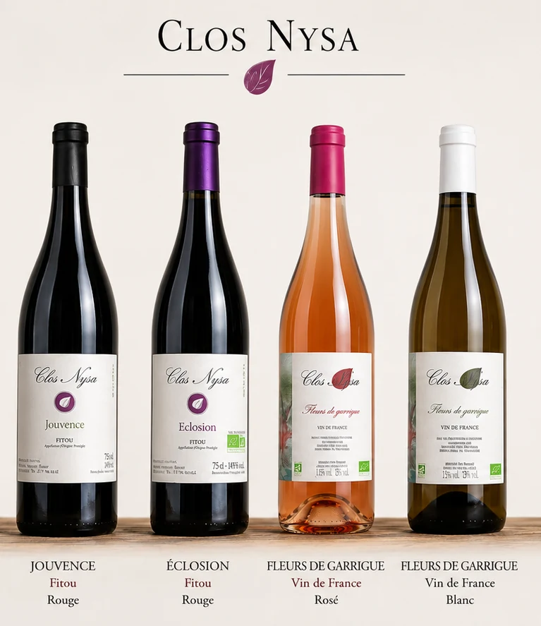 Gamme des vins du Clos Nysa — AOC Fitou