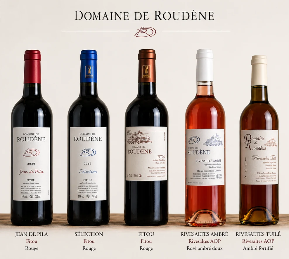Gamme des vins du Domaine de Roudène — AOC Fitou